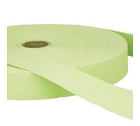 5 Metres Light Green Cotton Webbing, Heavy Duty 25mm Wide Strong Strap