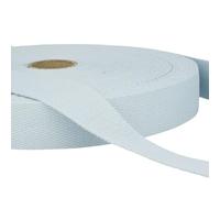 5 Metres Sky Blue Cotton Webbing, Heavy Duty 25mm Wide Strong Strap | Thick firm woven tape, Machine washable 30°C, For bag handles, tote bags, belts, dog leads, upholstery, repairs & crafts