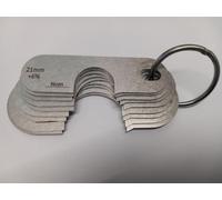 +5% Metric Wire Rope and Sheave Gauge 20mm to 50mm (2mm steps) 16 Blades