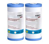 5 Micron 10"x 4.5" Whole House Sediment And Carbon Water Filter Replacement Cartridge ,Compatible For GE, FXHTC, GXWH40L, GXWH35F, 2 Pcs.Refrigerator Water Filter Replacement