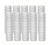 5 Micron 10"x2.5" String Wound Whole House Water Filter, 10pcs Replacement Cartridge Universal Sediment Filters， for Sink Replacement Water Filter