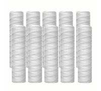 5 Micron 10"x4.5" String Wound Whole House Water Filter, 10pcs Replacement Cartridge Universal Sediment Filters， for sink Replacement Water Filter