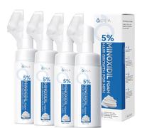 5% Minoxidil Foam for Men Hair and Beard Regrowth, Dermatologist-Recommended Lightweight Topical Solution, Thicker Fuller Hair Growth Treatment (60ml/2.11fl.oz), 4PCS