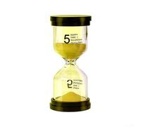 5 Minute Sand Timer for Kids Learning - Plastic Hourglass Visual Aid for Classroom Home Office Decor 9.8cm(yellow)