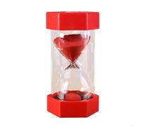 5 Minute Sand Timer Kids Hourglass for Time Management Classroom Desk Decor Unbreakable Plastic Cover Orange Blue Green Red Purple(Red 5 Minute)