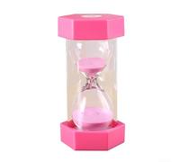 5 Minute Sand Timer Kids Hourglass for Time Management Classroom Desk Decor Unbreakable Plastic Cover Orange Blue Green Red Purple(Pink 5 Minute)