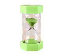 5 Minute Sand Timer Kids Hourglass for Time Management Classroom Desk Decor Unbreakable Plastic Cover Orange Blue Green Red Purple(Green 5 Minute)
