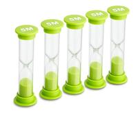 5 Minute Sand Timer - Plastic Hourglass Timer for Time Management - Visual Countdown Timer for Cooking, Games, Study, and Home or Office Use