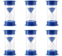 5 Minute Sand Timers 6 Pack - Blue 5.5x11cm