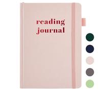 5 MINUTES A DAY Reading Journal with 75 Book Review, Book Journal for Book Lovers, Readers - Review Prompts & Daily and Monthly Reading Tracking & Reading Challenge, Reading Notebook Gift, A5, Pink