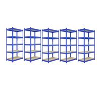 5 Tier 90cm Steel Storage Warehouse Racking Bays Shelving Garage Shelves Unit
