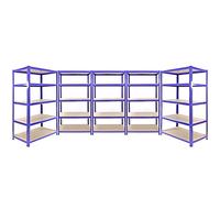 5 Tier Steel Metal Racking Bays Garage Storage Shelves Warehouse Shelving Unit