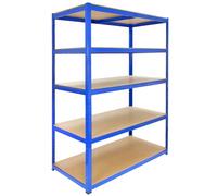 Monster Racking T-rax Strong Storage Shelves, Blue, 120Cm W, 60Cm D, Set Of 5, Blue