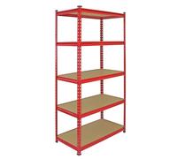 Z-Rax Extra Strong Shelving - Red Pack of 5, none