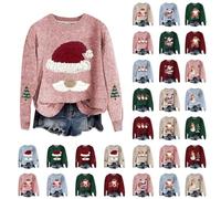 5 Monthly Payments Items,Christmas Jumper Sweatshirts Women Casual Solid Color Christmas Santa Printed Long Sleeved Sweatshirt Tunic Tops Cute Funny, Items