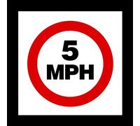 5 MPH Speed Restriction Plastic Sign with double sided fixing tape - Slow Down/Residential/Business/Speed Limit (MISC39)