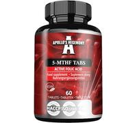 5-MTHF Tabs - 400 µg L-methylfolate per Serving - 60 Tablets - 4 Month Supply - Supports Psychological Functions and Reduces Fatigue - Dietary Supplement by Apollo's Hegemony