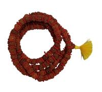 5 Mukhi Rudraksha Kantha Mala 108 Large Beads Natural Prayer Necklace for Meditation, Japa Chanting, Yoga & Shiva Worship | Traditional Rudraksha Mala for Men & Women