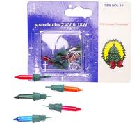 5 Multi Push in Spare Bulbs for Fairy Lights 2.4v 0.18w 0.075a (S41)