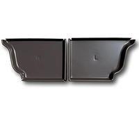 5" Musket Brown K-Style Aluminum Gutter End Caps - Left & Right Set - Fits Standard 5" Aluminum Rain Gutters (Not Compatible with Plastic Gutters)