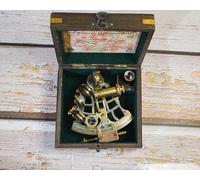 5" Nautical Brass Sextant Antique Maritime Navigation Instrument Working Replica Navy Gift Decor Birthday gift For Your loved One's