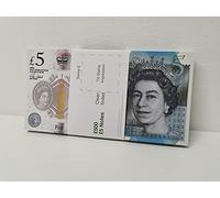 £5 Note Prop Money Prank Joke Poker Party Film Drama (5x Stacks = £2,500)