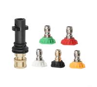 5 Nozzle Quick Connect Adapter for Karcher K2 K3 Pressure Washer Brass and Rubber Design