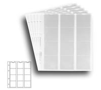 5 numismatic Prophila coin sheets, 12 pockets up to 44 mm diameter
