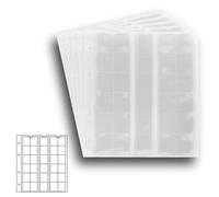 5 numismatic Prophila coin sheets, 30 pockets up to 25 mm Ø, e.g. 5 DM, 2 DM