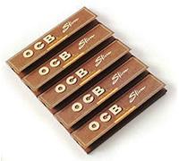 5 OCB VIRGIN BROWN SLIM KING SIZE SMOKING PAPERS WITH 5 OCB PERFORATED FILTER TIPS SPECIAL DEAL BY TRENDZ