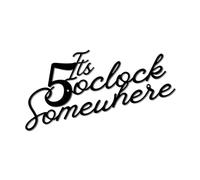 5 O'clock Somewhere Sign Premium Home Bar Decor, Ideal for Kitchen and Basement Versatile Wall Decor & Accessories