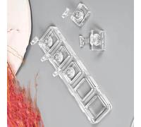 5 or 10 Space None Nails Display Rack Clear, 5 grids | Surfaces with Transparent Slots for Nails Salon Demonstration and Online Sellers