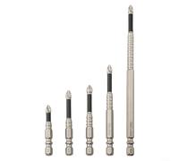 5 or 6pc Professional Magnetic Screwdriver Bit Set Cross Head, PH2 Alloy Steel Long Drill Bits, with Anti-Slip 1/4 Inch Hex Shank for Power Tools Workshop(A)