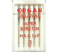 5 Organ sewing machine needles HA x 1 SP / pc.75 Super Stretch (for system 130/705H) for domestic sewing machines