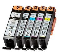 5 Original Setup Canon PGI580 CLI581 PGI-580 CLI-581 Ink Cartridges Set Pixma Printer TS8100 TS8150 TS8151 TS8152 TS9100 TS9150 TS9155 TS9500 TS9540 TS9541C TS9550 TS9551C TR7500 TR7550 TR8500 TR8550