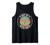 5 Out of 4 People Struggle with Math Retro Funny Tank Top
