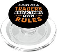 5 Out Of 4 Traders Break Their Own Rules - Daytrading PopSockets PopGrip for MagSafe