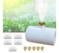 5 Pack 1/2 Inch PVC Fitting with Brass isting Nozzle, ist Sprayers for Outdoor Cooling isting Syste, Far Nozzle, Atoization Sprayer Water ist Sprayers(Size:0.9)