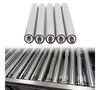 5-Pack 1.5in Stainless Steel Conveyor Rollers for Woodworking Warehouse Dock & Industrial Use - Customizable 13.8in/350mm Replacement Rollers for Smooth Movement