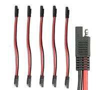 5 Pack 10 Gauge 2 Pin Quick Disconnect Polarized Wire Harness SAE Connector Bullet Lead Cable for Motorcycle Boat Car Tractor - 12in Red and Black Wire (5PCS 12IN 10GAUGE)