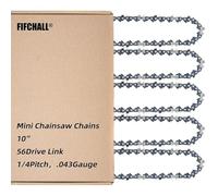 5 Pack 10 Inch Pole Saw Chain Fit Stihl 1/4" Pitch .043" Gauge 56 Drive Links 10” Chainsaw Chain Fit for Stihl Pole Saw 71PMM3 56, MSA 120 C-B and More (5 Chains)