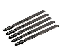 5 Pack - 100mm Hardwood Jigsaw Blade - 10 Tpi - Ground Taper Precision Down Cut