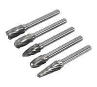 5 PACK - 10mm Tungsten Carbide Rotary Burr Bits Set - VARIOUS RIPPER / COARSE