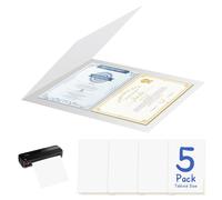 5 Pack 11.75 x 17.7 Inch Laminator Carrier Sleeve Tabloid Size Thermal Laminating Carriers Sheets Protection Thermal for All Brand Laminating Pouches Certificates Documents Posters Photos Cards