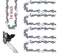 5 Pack 14 Inch Chainsaw Chain 52 Drive Links, .050" Gauge, 3/8" LP pitch, 14-Inch Replacement Chainsaw Chains Low-Kickback Fits Craftsman, Echo, Poulan, Ryobi and more