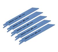 5 PACK 150mm Bi-Metal Reciprocating Saw Blade - 24 TPI - Milled Side Set Teeth