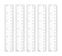 5 Pack 15cm Ruler Clear, Rulers Small Straight Ruler with Centimeters and Inches, Plastic Shatterproof Measuring Tools for School, Office Teaching Rulers