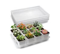 5 Pack 17"X11" Clear Seed Trays Heavy Duty Plastic Nursery Seedling Trays Transparent Fo Seed Propagation