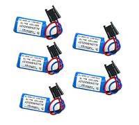 5 Pack 1756-BA1 3V 1800mAh Replacement Lithium PLC Controller Battery for Allen Bradley AB 1756-L1 1756-BA2 BR2 3A-AB Replacement Battery