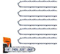 5 Pack 18 Inch Chainsaw Chain .325" Pitch .063" Gauge 74 Drive Links Fits Stihl MS271 Farm Boss, MS311, MS291, 26RS-74, 26RM3-74, 36390050074, Oregon L74, V74 and More (5 Chains)